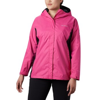 Columbia Tested Tough in Pink Rain II Plus Size, Chamarras Rosas Negros Para Mujer | 481529-FWK